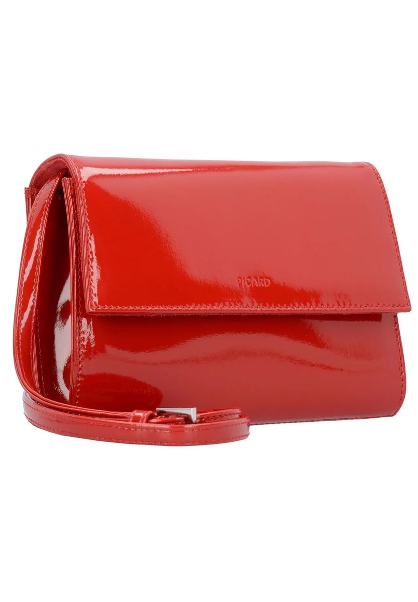 Elegante Lackleder-Umhängetasche und Clutch