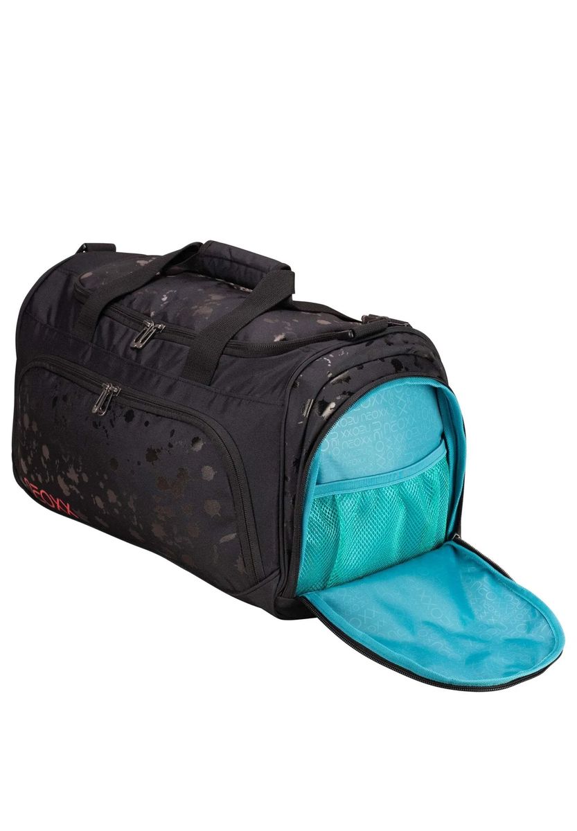 Wasserabweisende Sporttasche mit Splatter-Print