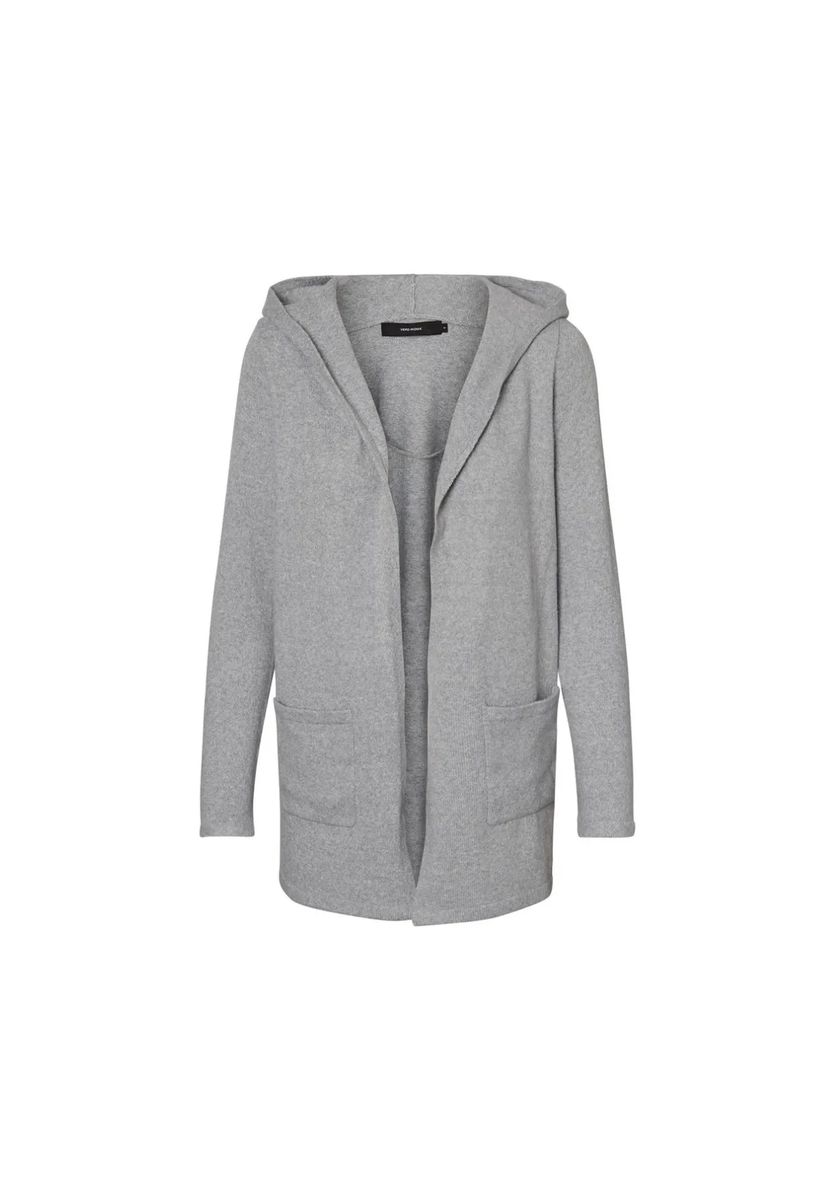 Offener Strick-Cardigan mit Kapuze