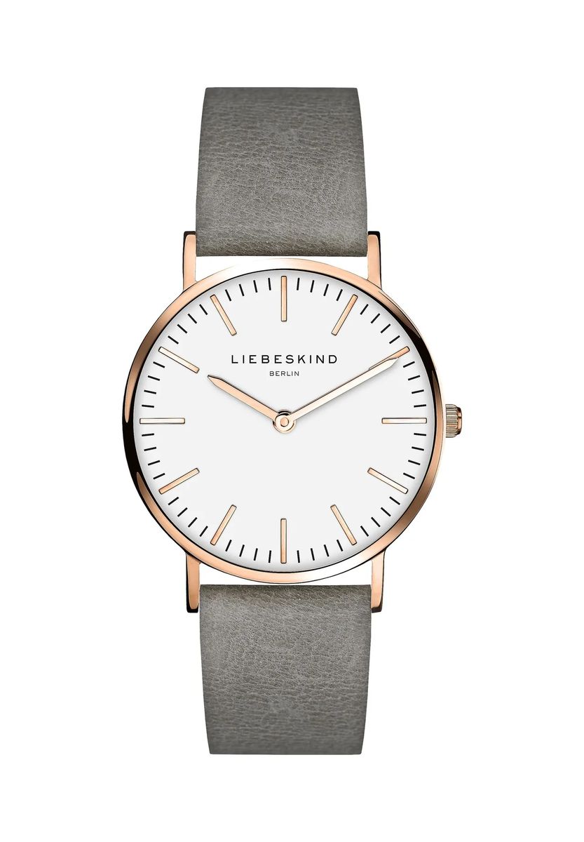 Minimalistische Lederarmbanduhr im skandinavischen Stil