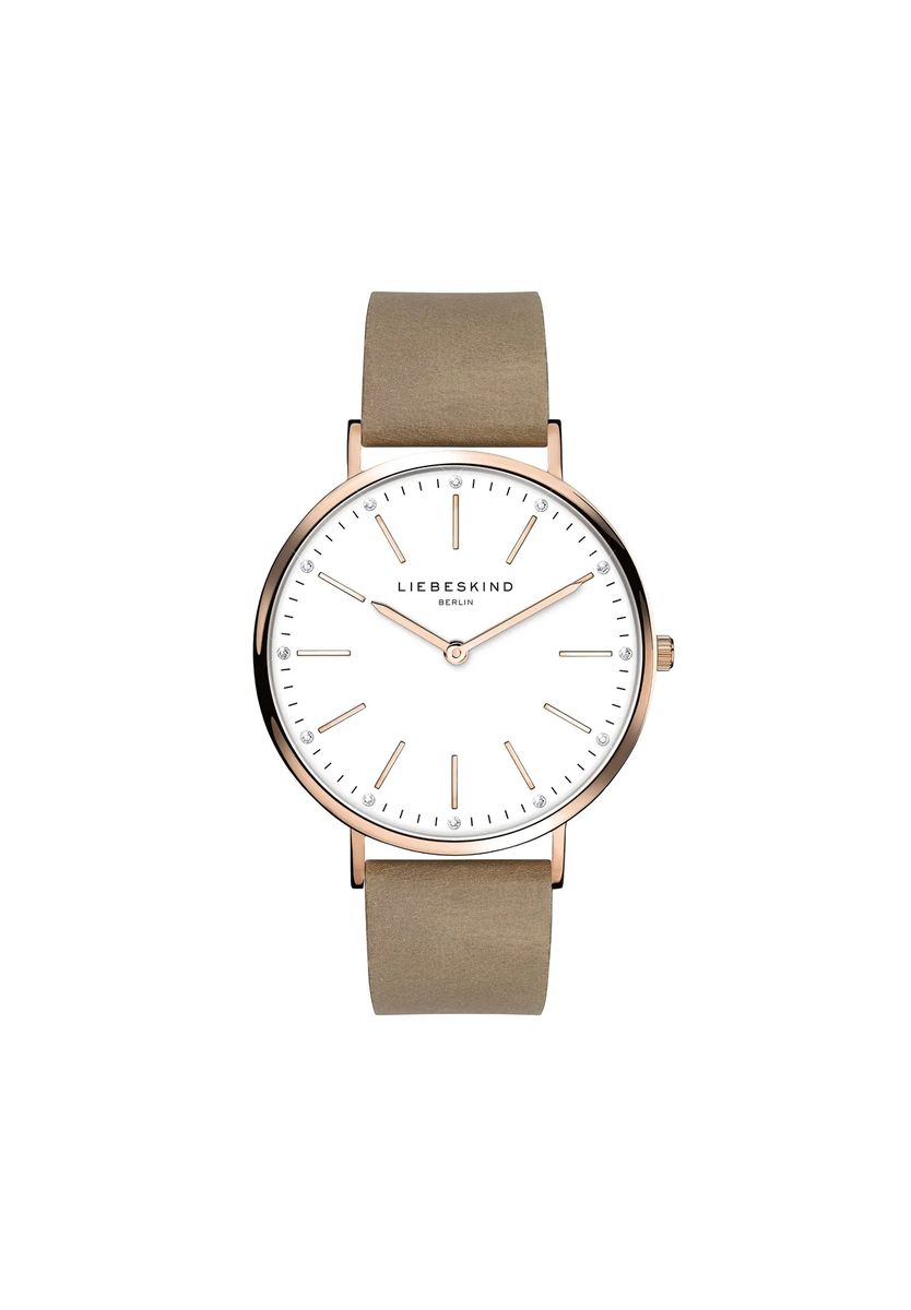 Minimalistische Armbanduhr mit Zirkonia-Akzenten