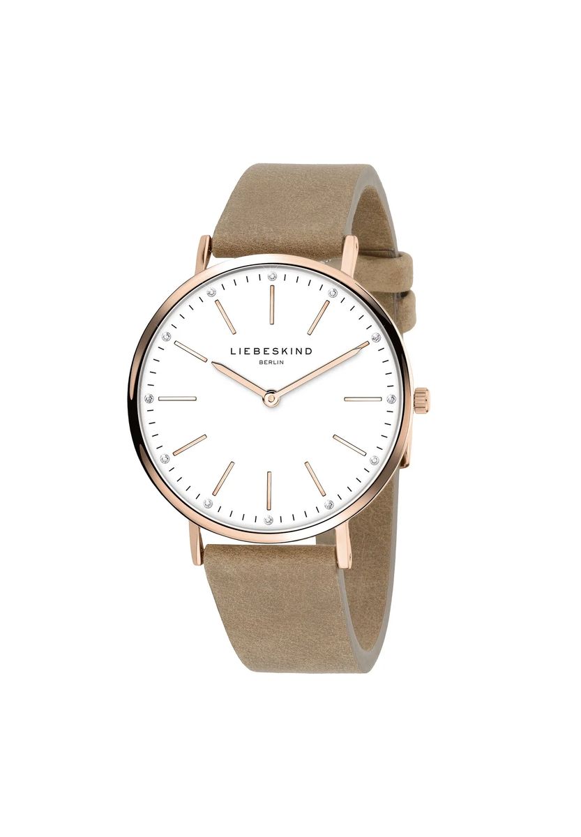 Minimalistische Armbanduhr mit Zirkonia-Akzenten