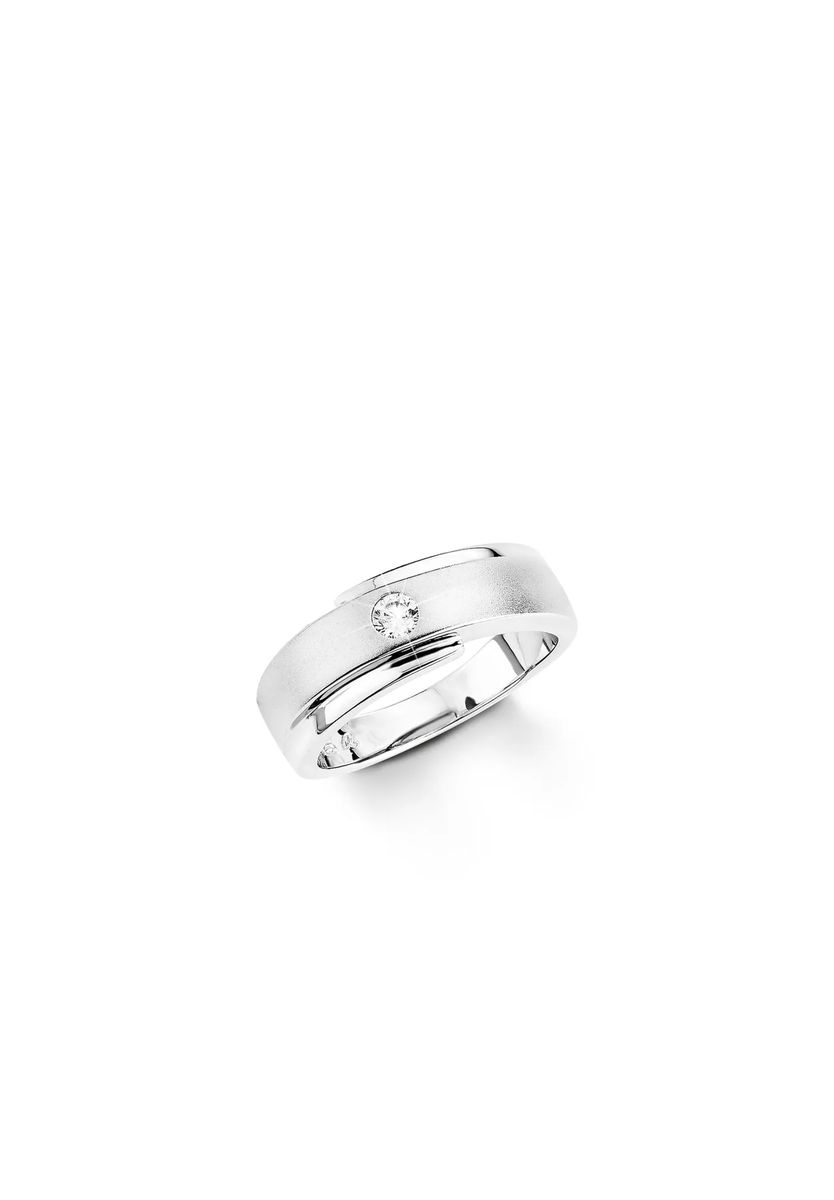 Eleganter Bandring mit Zirkonia
