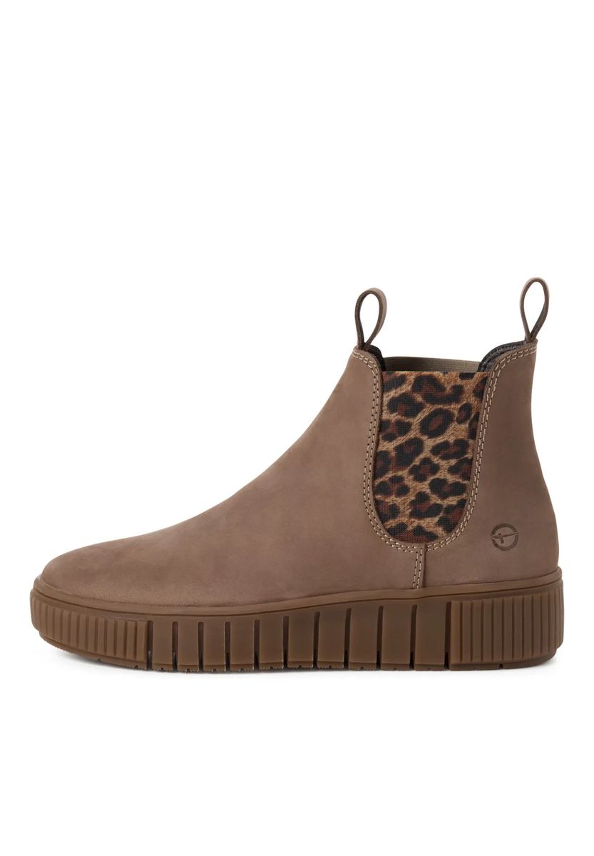 Plateau-Chelsea-Boots mit Leo-Details