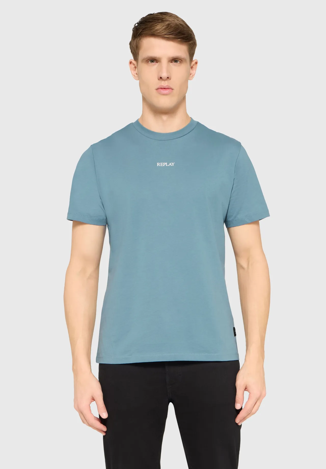 Minimalistisches Rundhalsshirt mit Logo