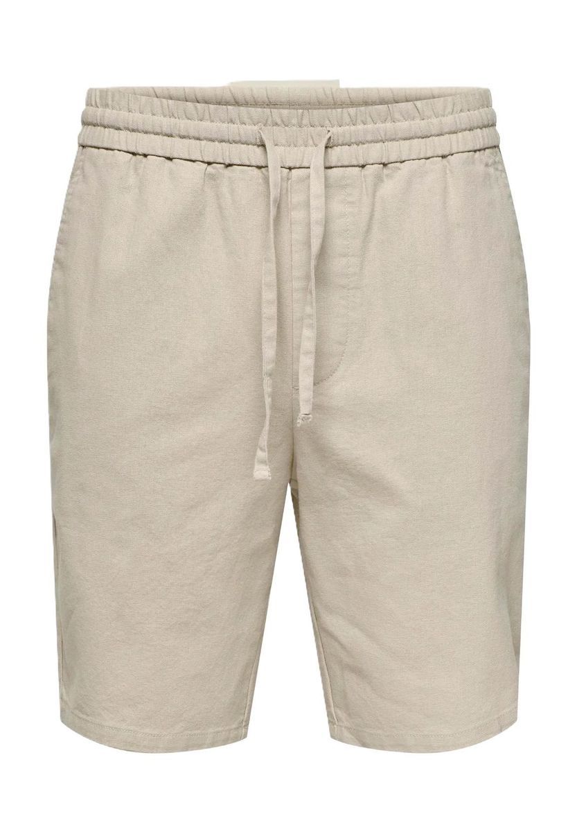 Lässige Shorts mit Kordelzug aus Leinenmischung