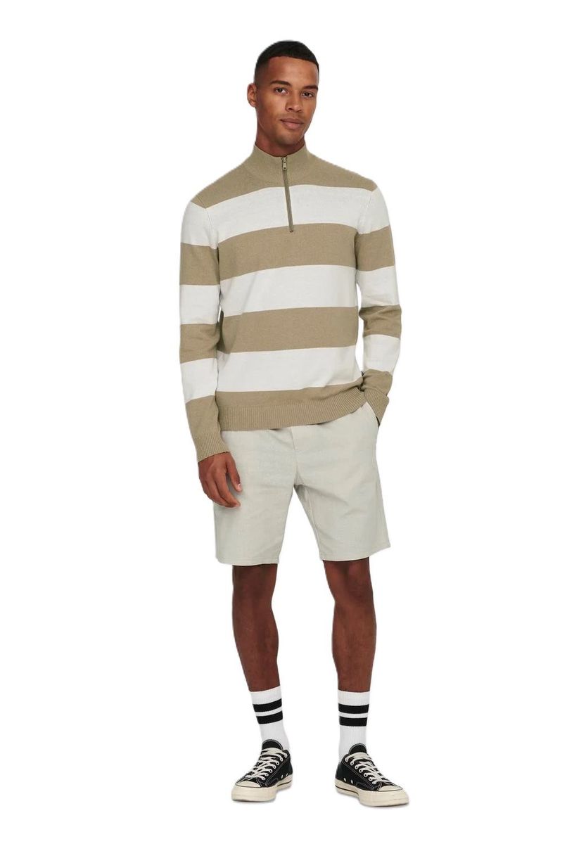 Lässige Shorts mit Kordelzug aus Leinenmischung