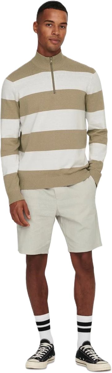 Lässige Shorts mit Kordelzug aus Leinenmischung