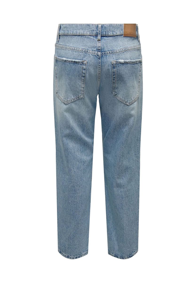 Jeans mit lockerer Passform und heller Waschung