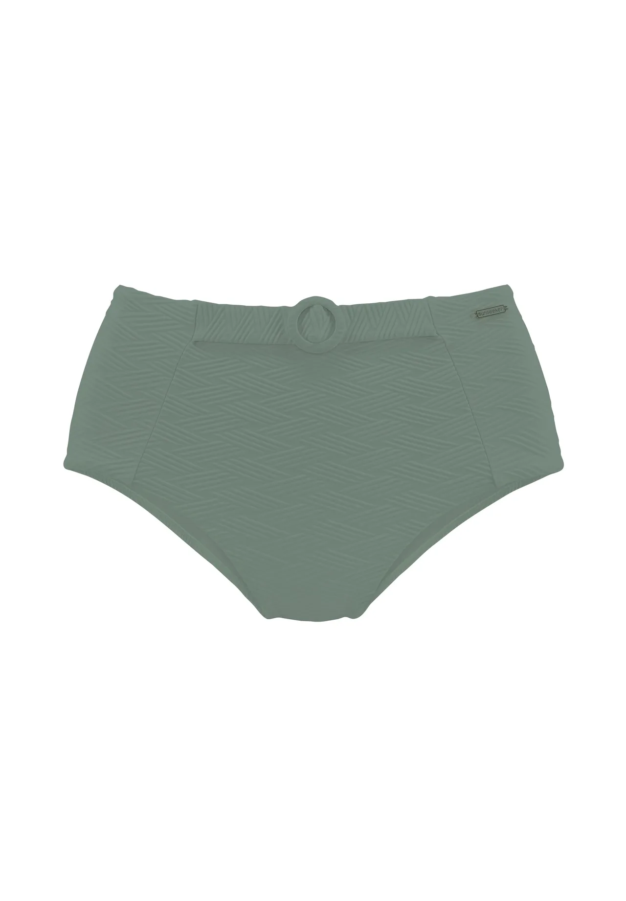 Strukturierte High-Waist Bikini-Hose