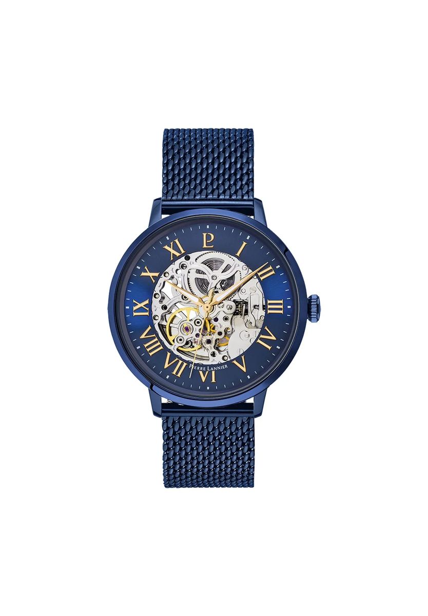 Automatische Skelettuhr mit Milanaise-Armband