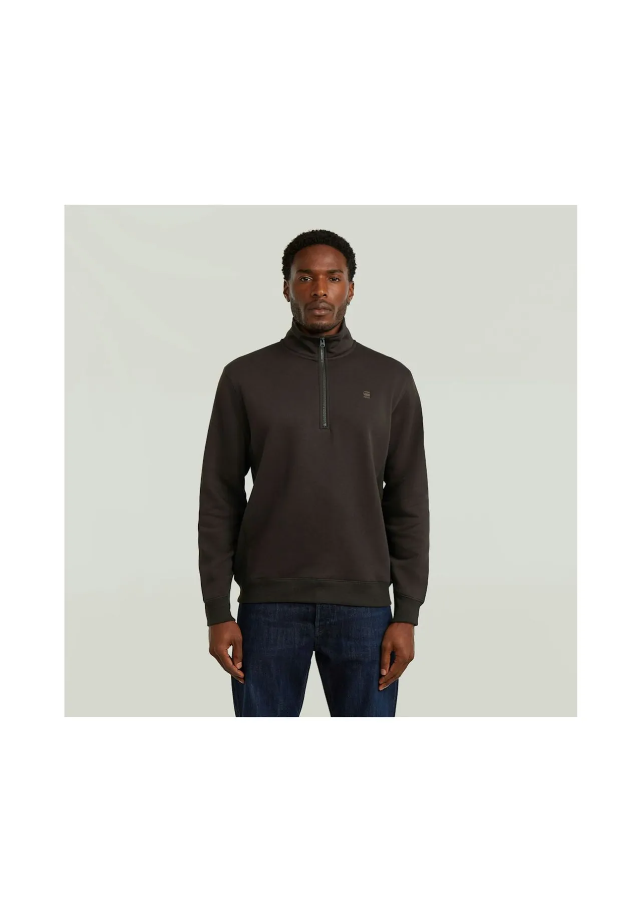 Half-Zip Sweatshirt mit Troyer-Kragen