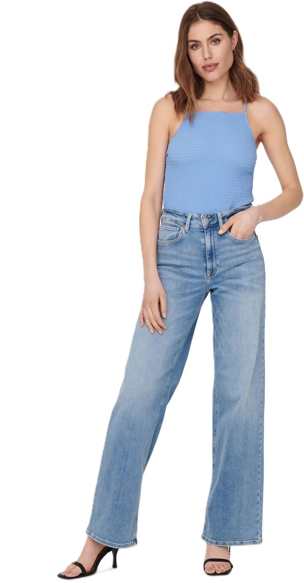 High-Waist Jeans mit weitem Bein