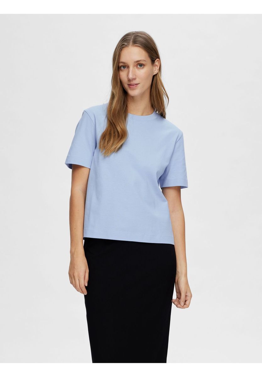 Baumwoll-T-Shirt mit kastenförmigem Schnitt