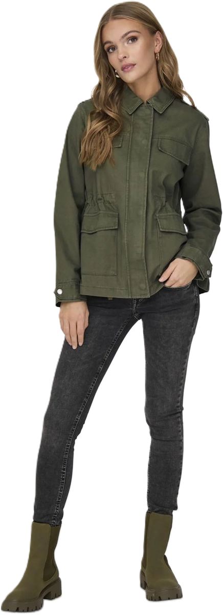 Olivgrüne Militärjacke mit Taschen