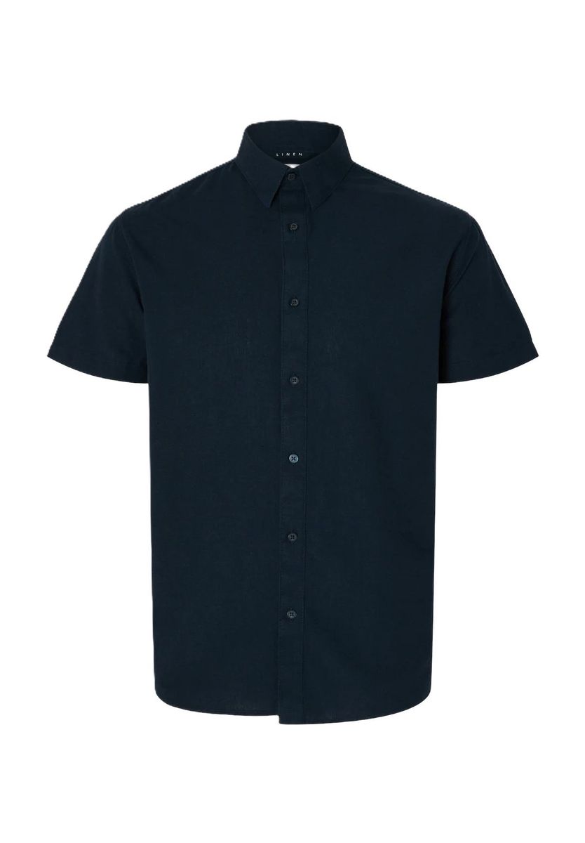 Lässiges Kurzarm-Hemd mit Leinenmischung