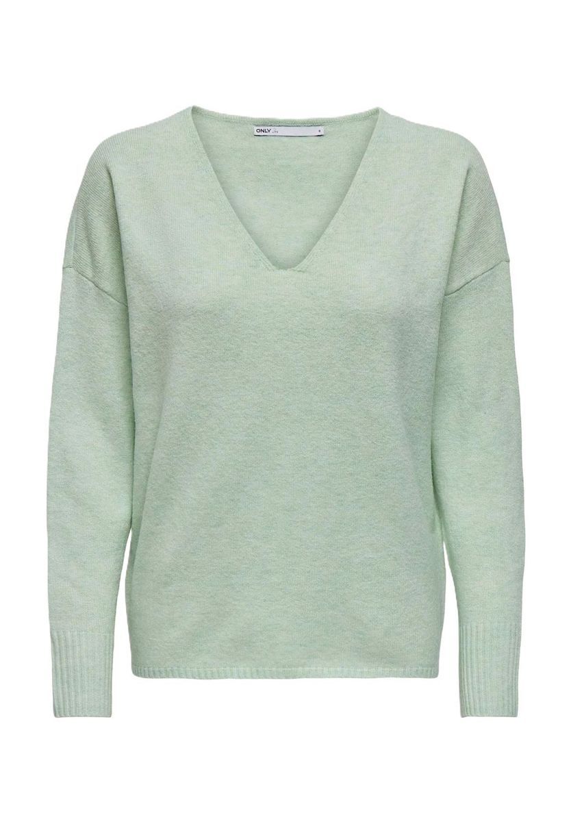 Lockerer Strickpullover mit V-Ausschnitt