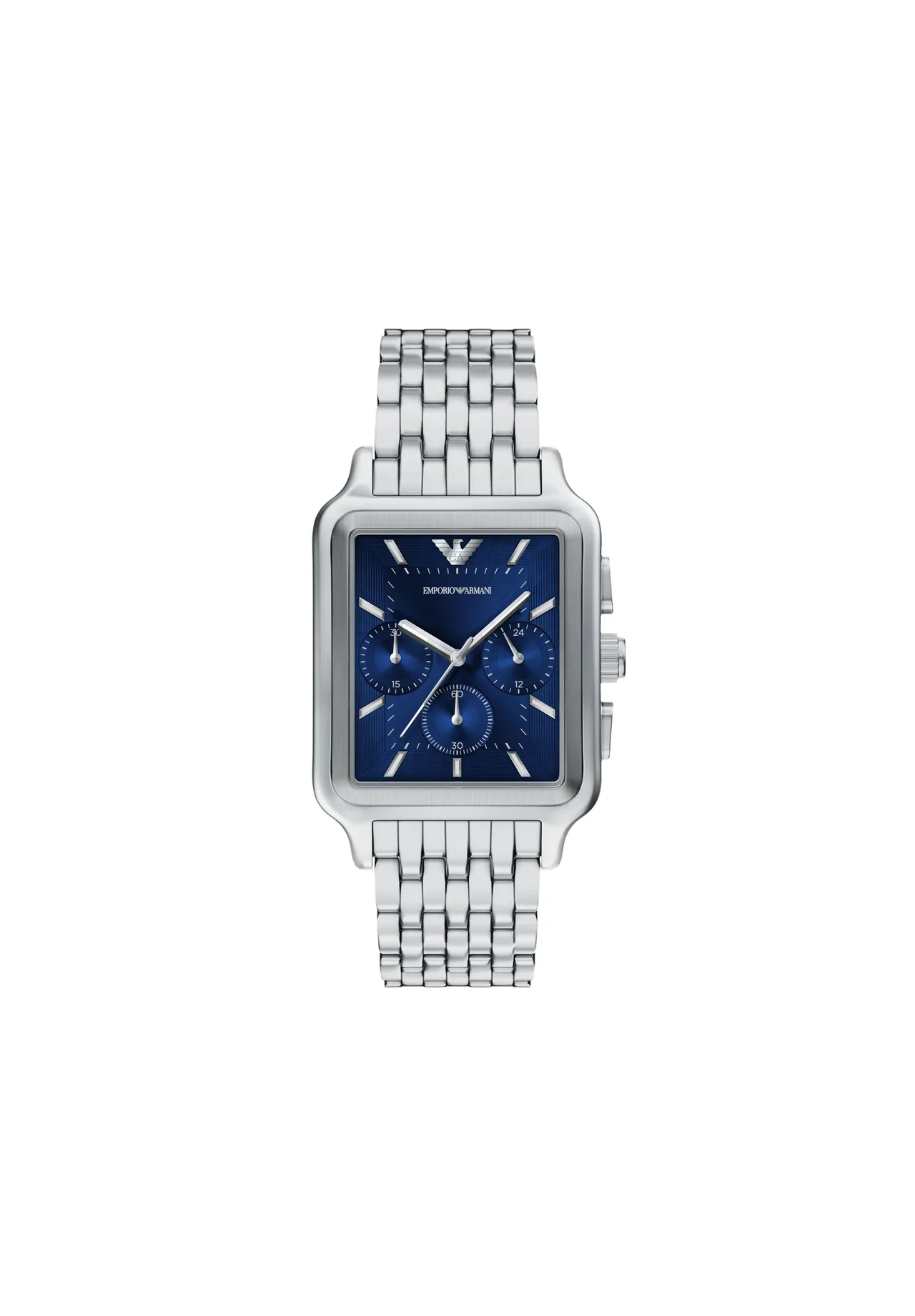 Eleganter Rechteckiger Stahl-Chronograph
