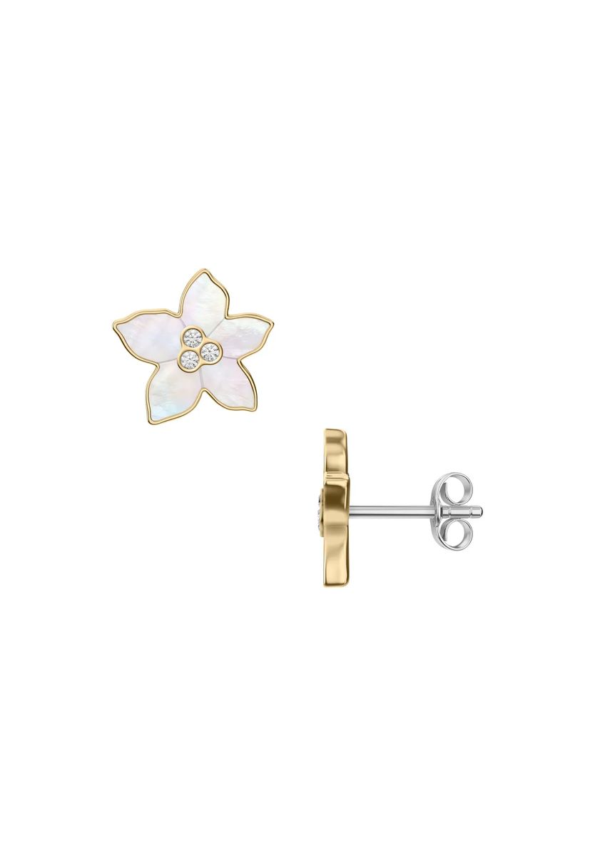 Blumen-Ohrstecker aus Perlmutt