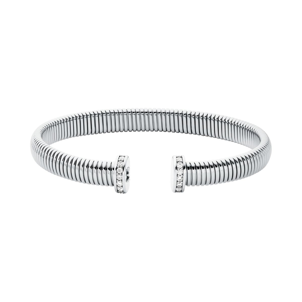 Skulpturales Geripptes Flexibles Cuff-Armband