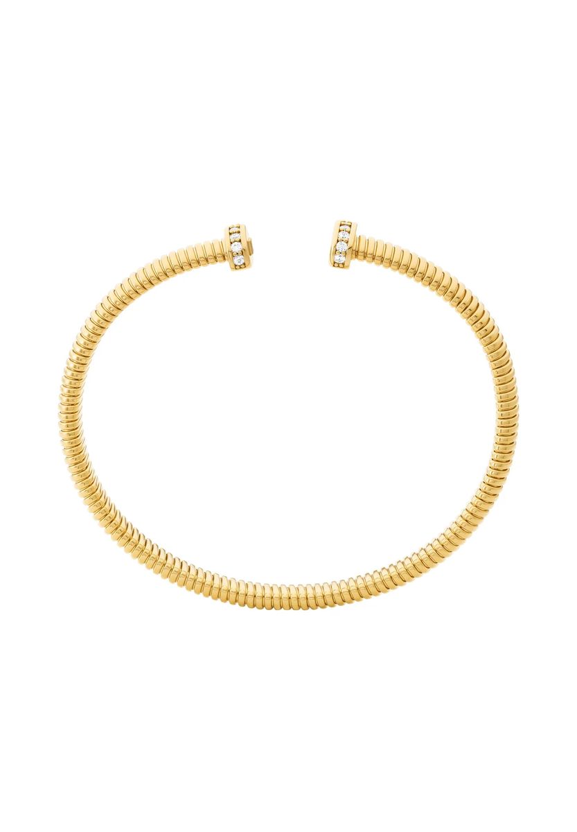 Skulpturales Geripptes Flexibles Cuff-Armband