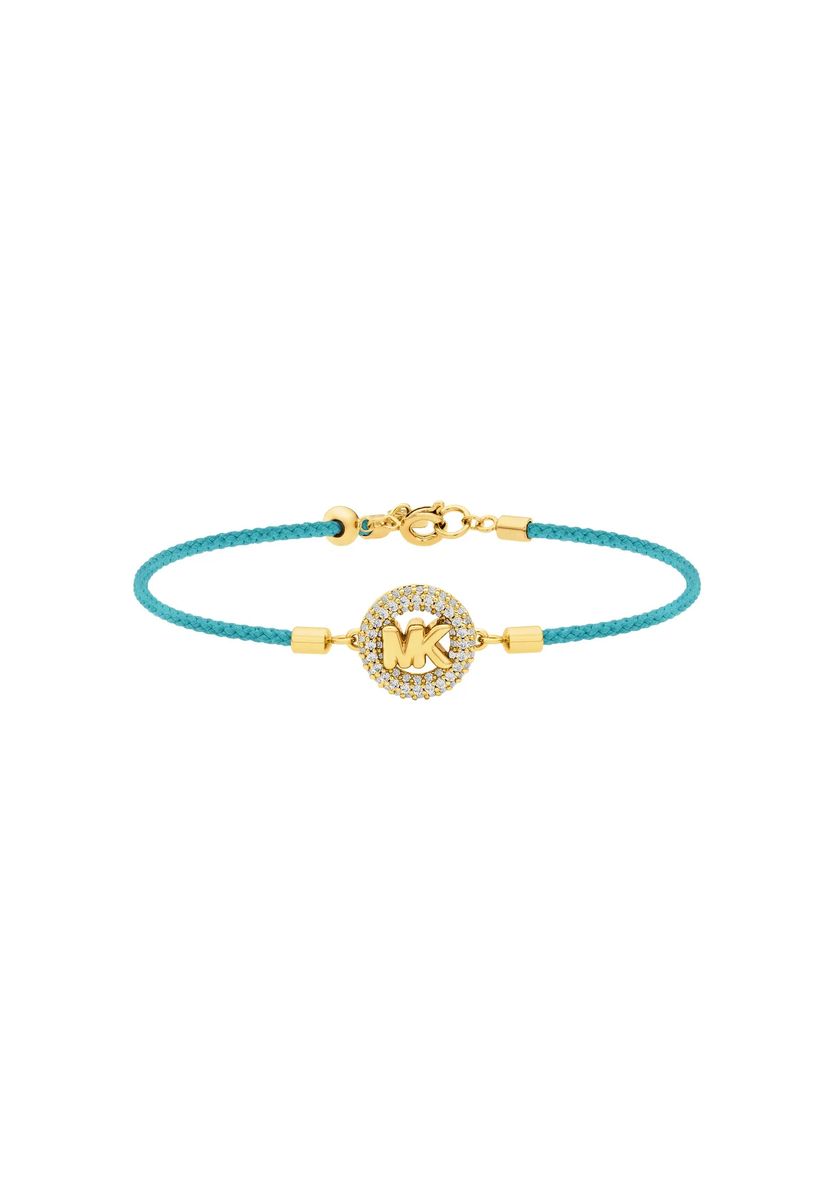 Geflochtenes Kordelarmband mit Pavé-Logo