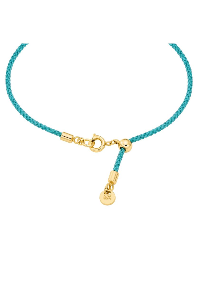 Geflochtenes Kordelarmband mit Pavé-Logo