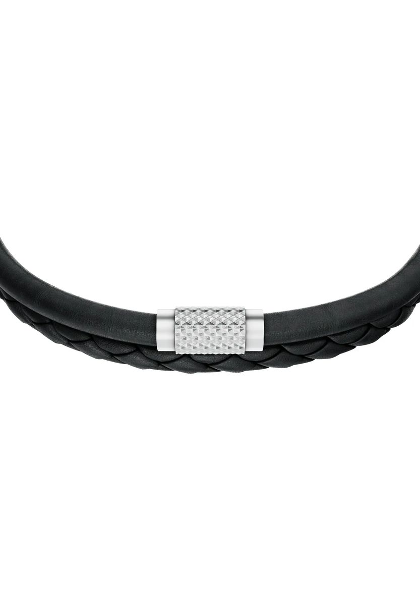 Mehrreihiges Lederarmband mit Rändelung