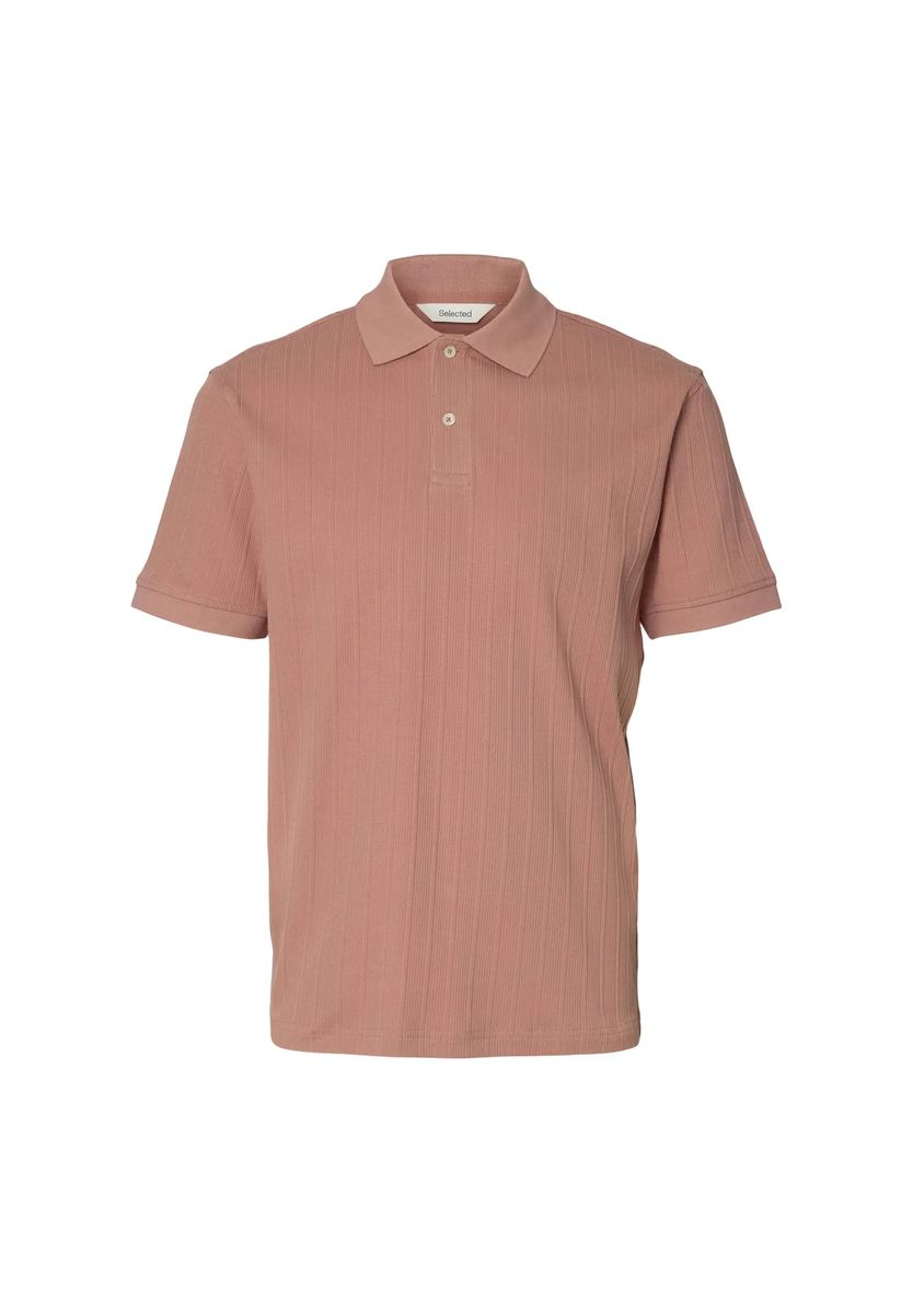 Geripptes Kurzarm-Poloshirt aus Baumwolle