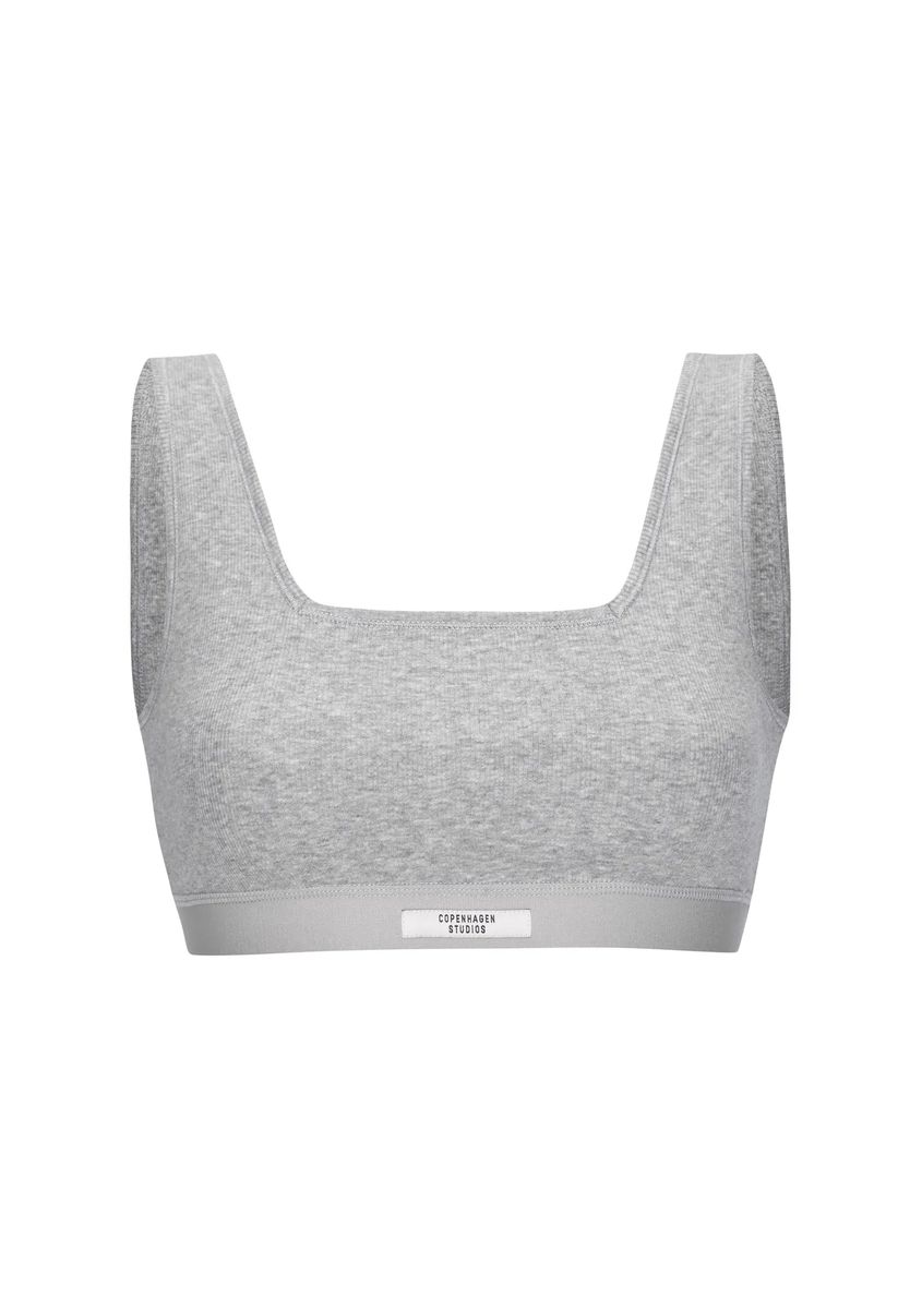 Geripptes Lounge-Bustier mit Karree-Ausschnitt