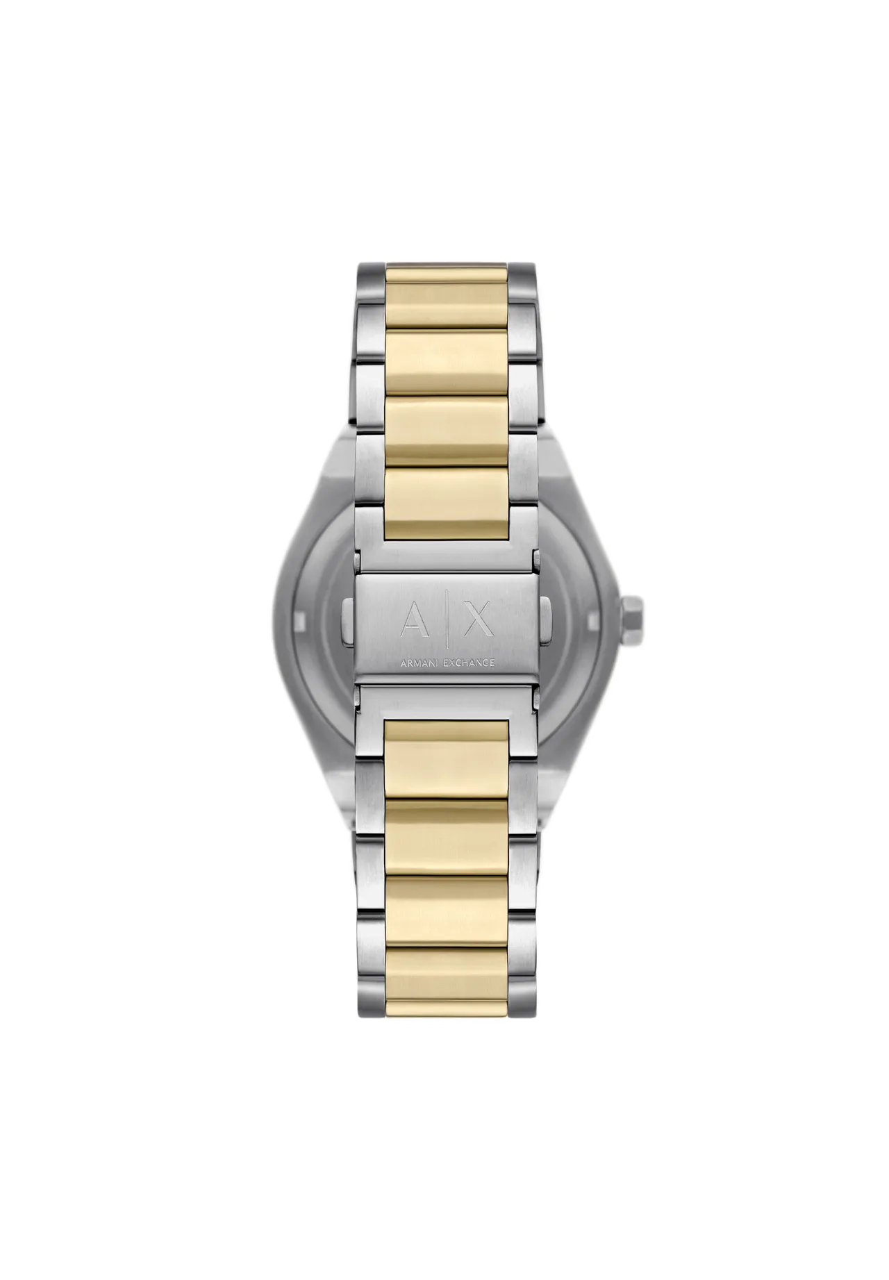 Zweifarbige Armbanduhr mit achteckiger Lünette