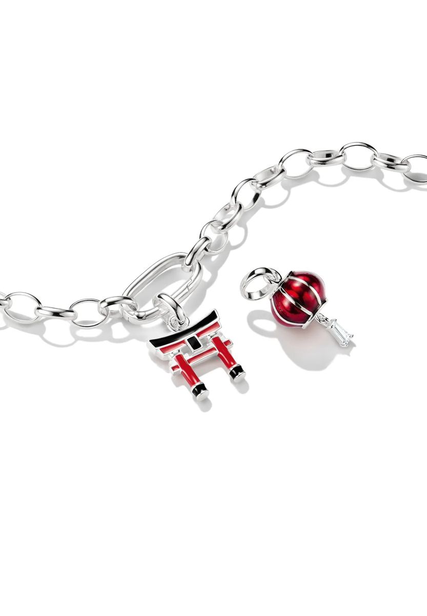 Japanischer Lampion Emaille-Charm