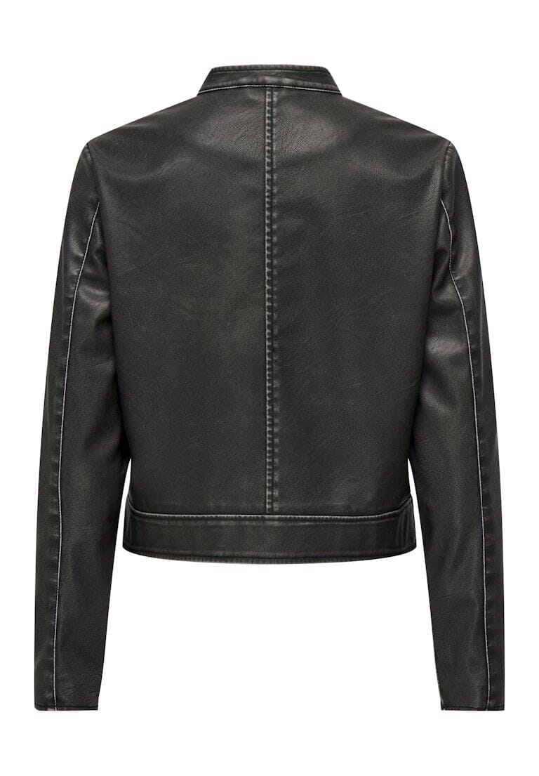 Moderne Bikerjacke aus Kunstleder