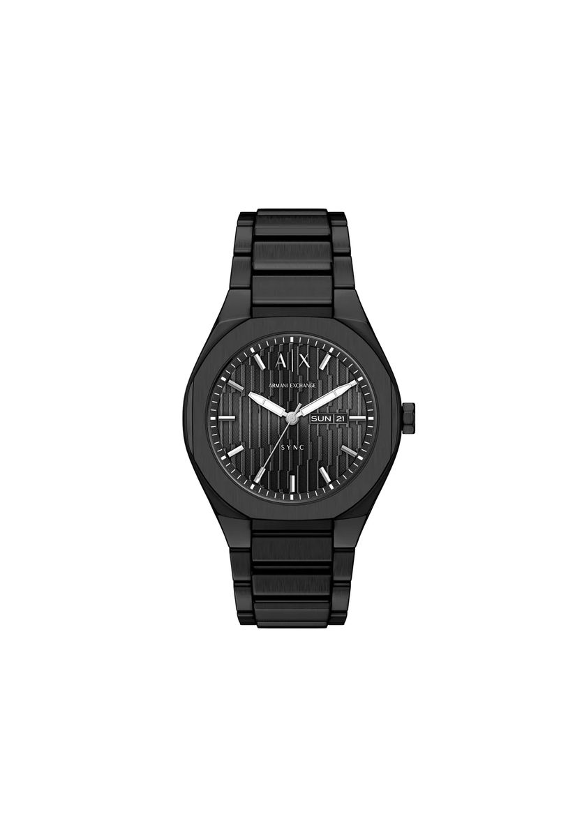 Monochrome Uhr mit strukturiertem Zifferblatt