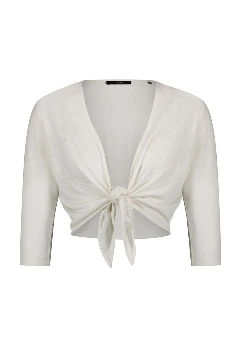 Bolero-Cardigan mit 3/4-Arm und Knotendetail
