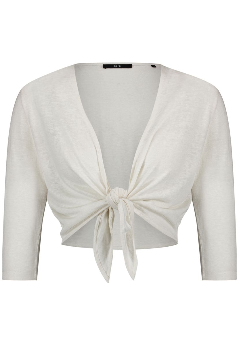 Bolero-Cardigan mit 3/4-Arm und Knotendetail