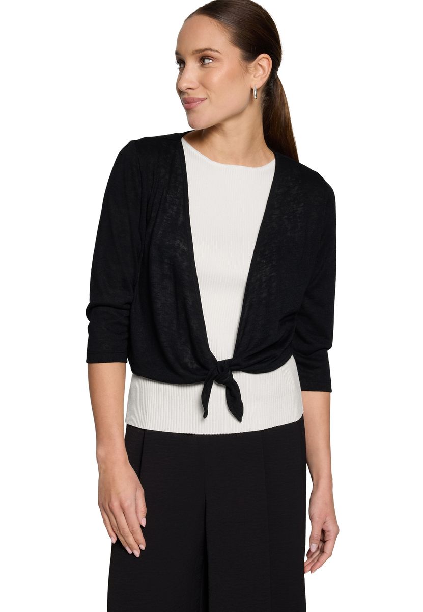Eleganter Bolero zum Binden mit 3/4-Ärmeln