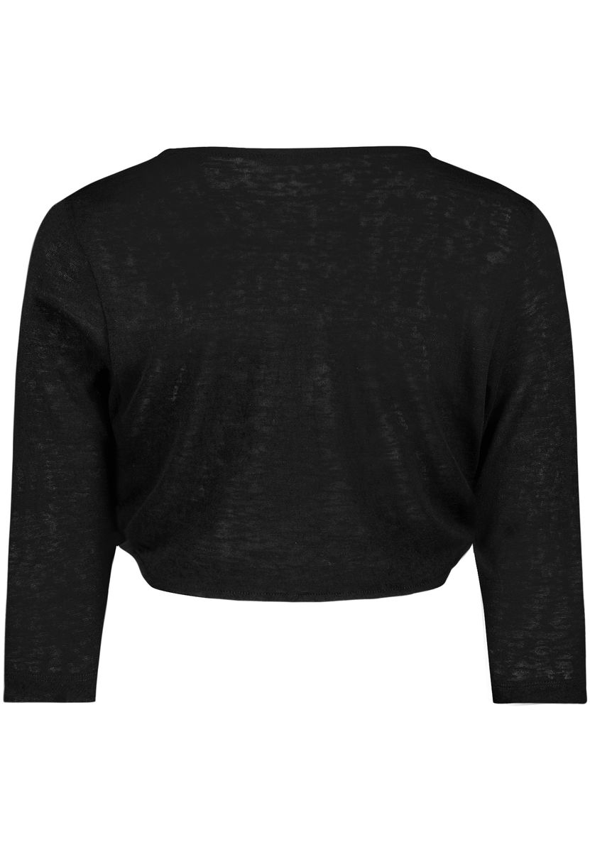 Eleganter Bolero zum Binden mit 3/4-Ärmeln