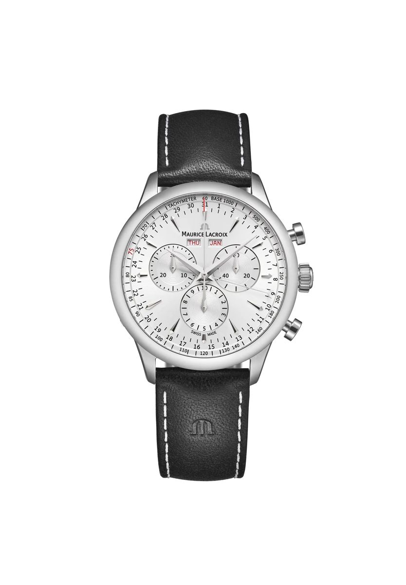 Klassischer Chronograph mit Lederarmband