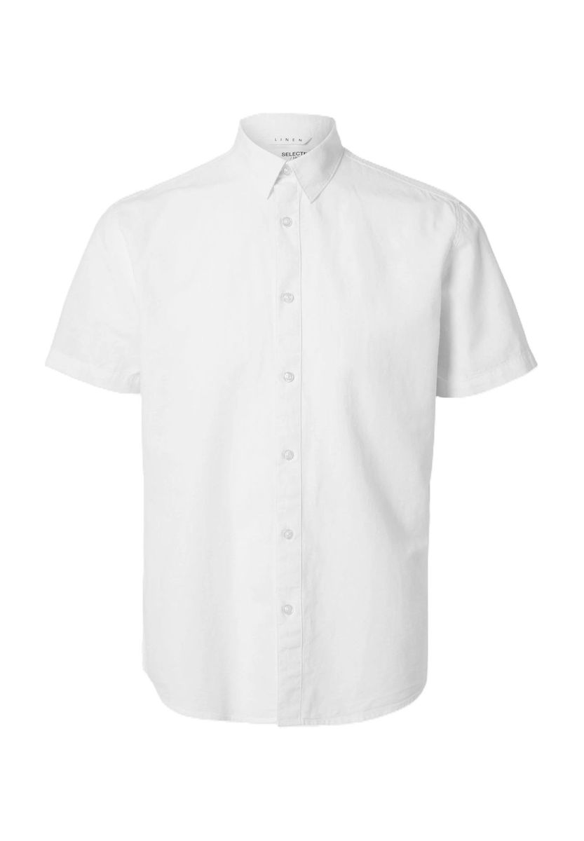 Herren Kurzarmhemd mit Leinenanteil