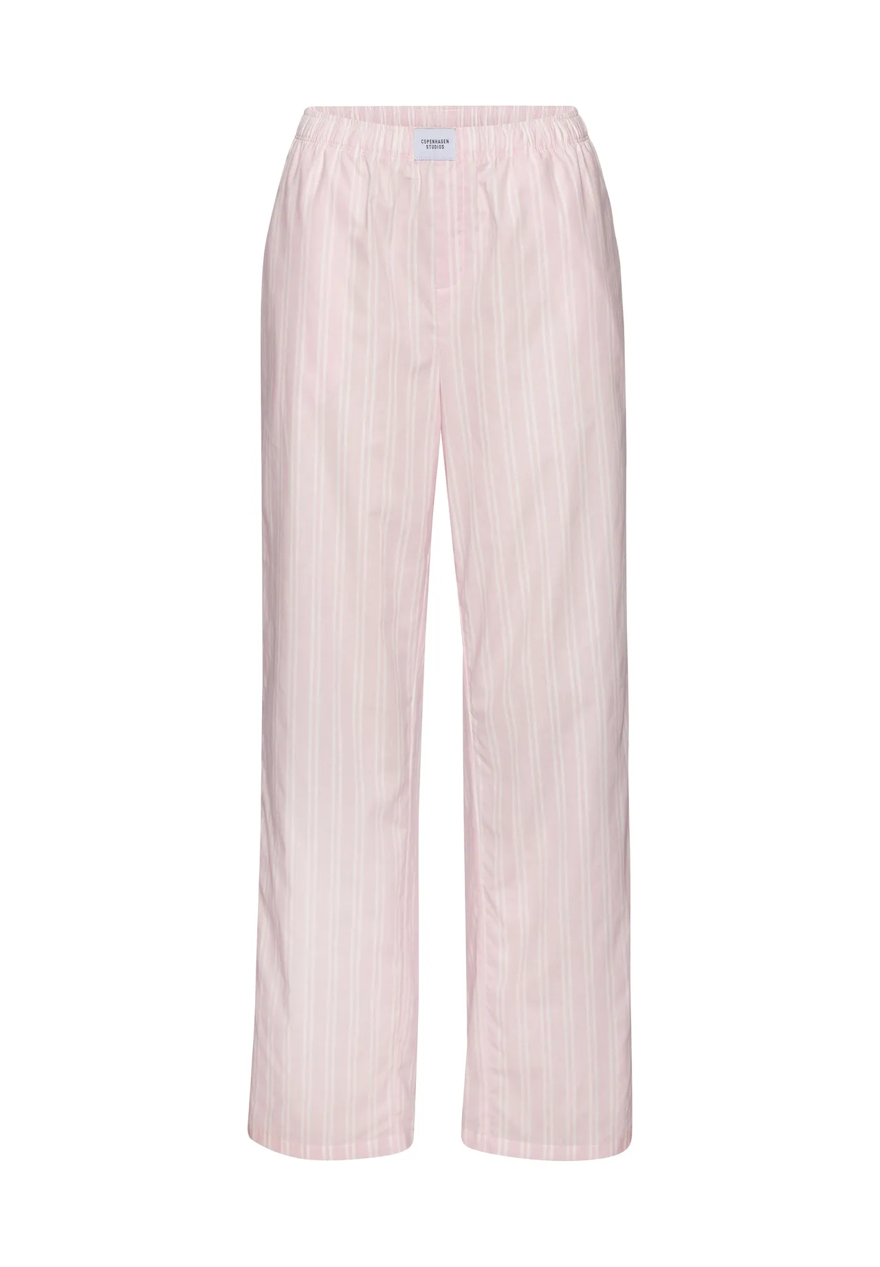 Gestreifte Baumwoll-Loungewear mit weitem Bein