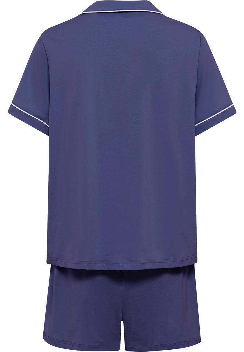 Kurzarm-Pyjama-Set mit Kontrastpaspeln