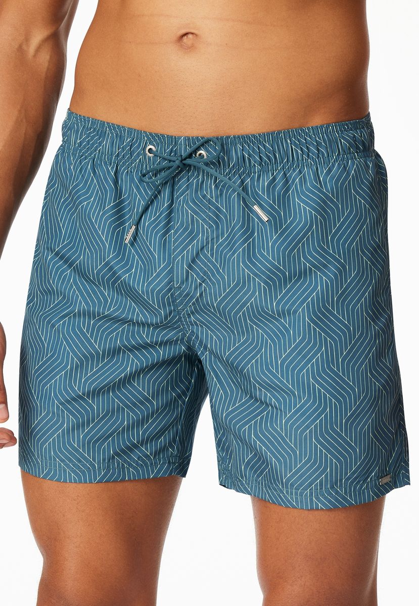 Geometrische schnelltrocknende Badeshorts