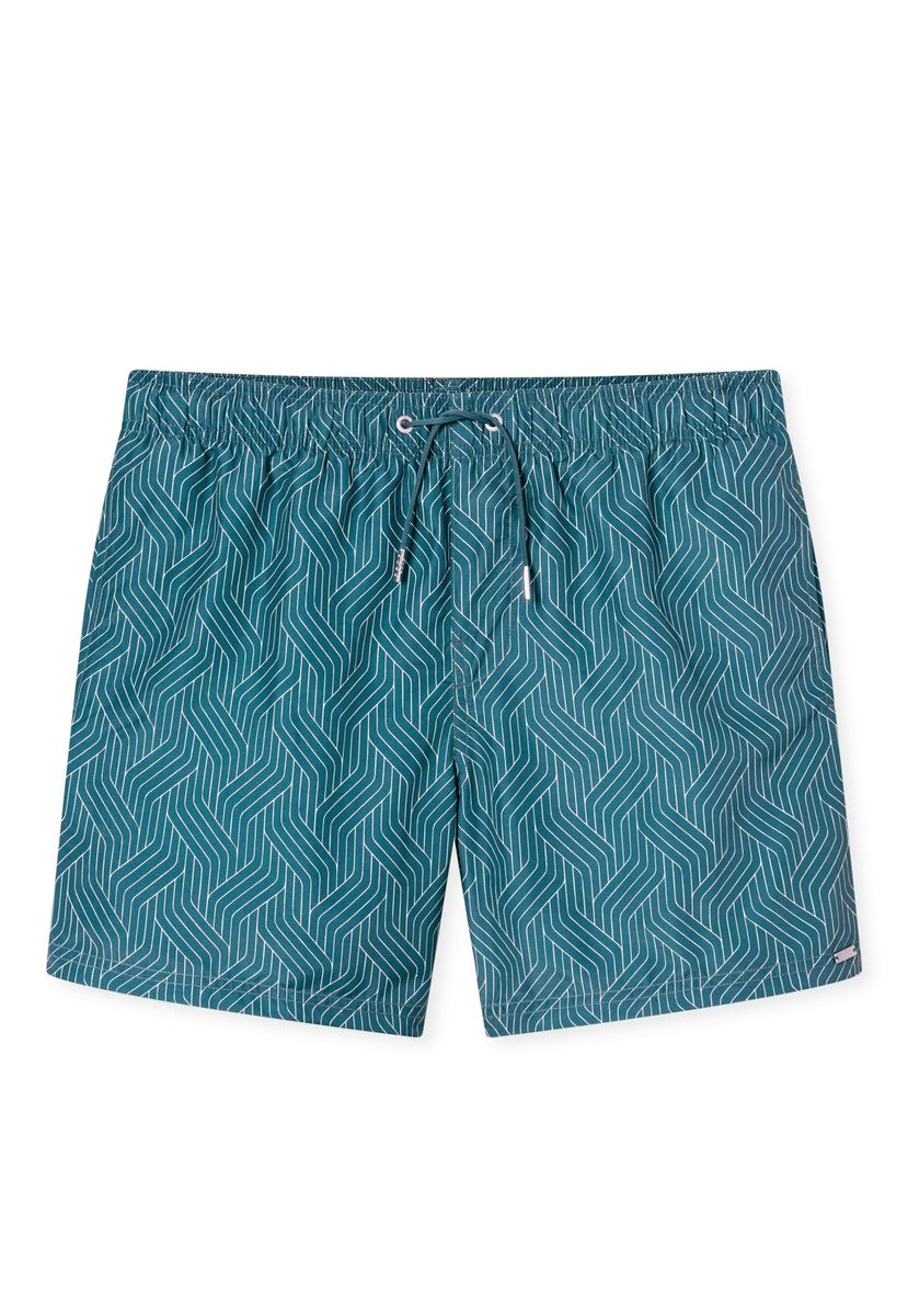Geometrische schnelltrocknende Badeshorts