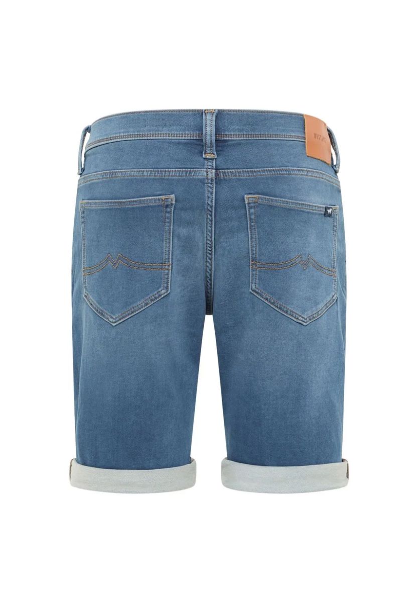 Straight Fit Jeansshorts mit Umschlag