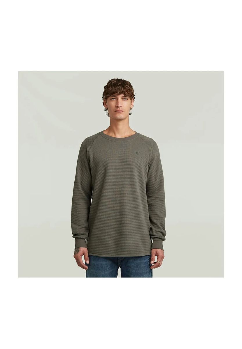 Strukturiertes Raglan-Sweatshirt mit Waffelmuster