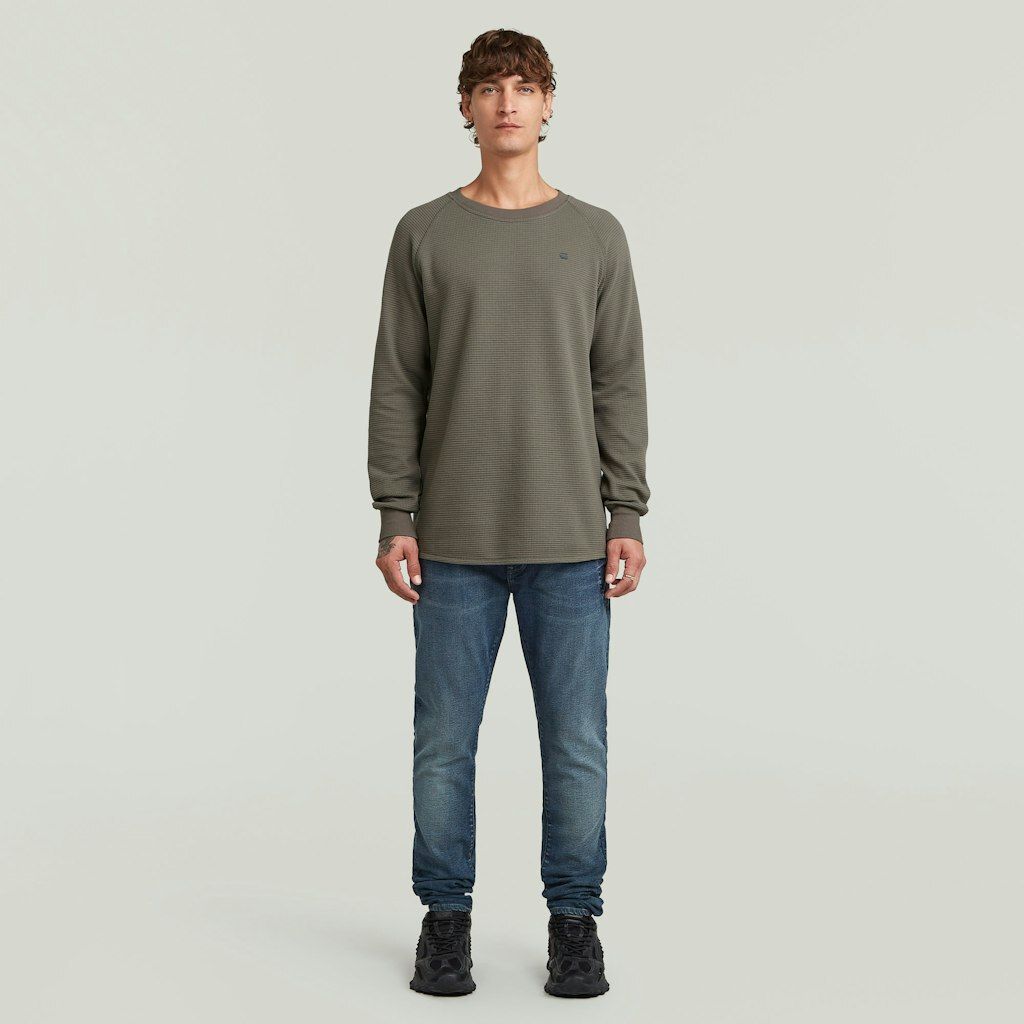 Strukturiertes Raglan-Sweatshirt mit Waffelmuster