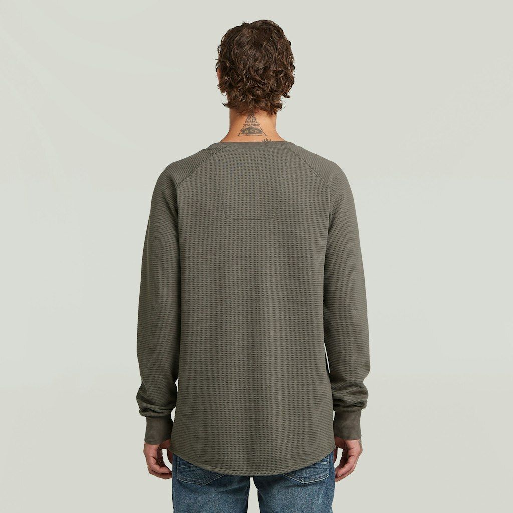 Strukturiertes Raglan-Sweatshirt mit Waffelmuster