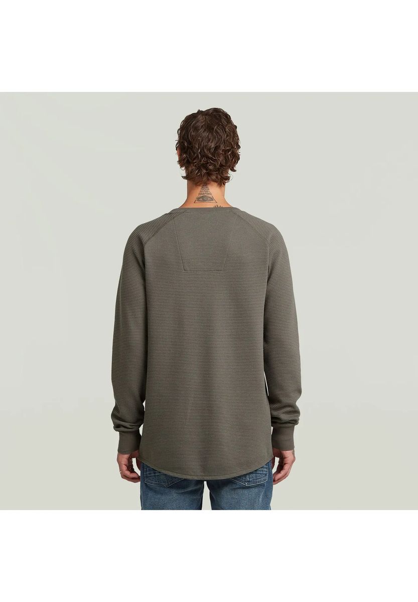 Strukturiertes Raglan-Sweatshirt mit Waffelmuster