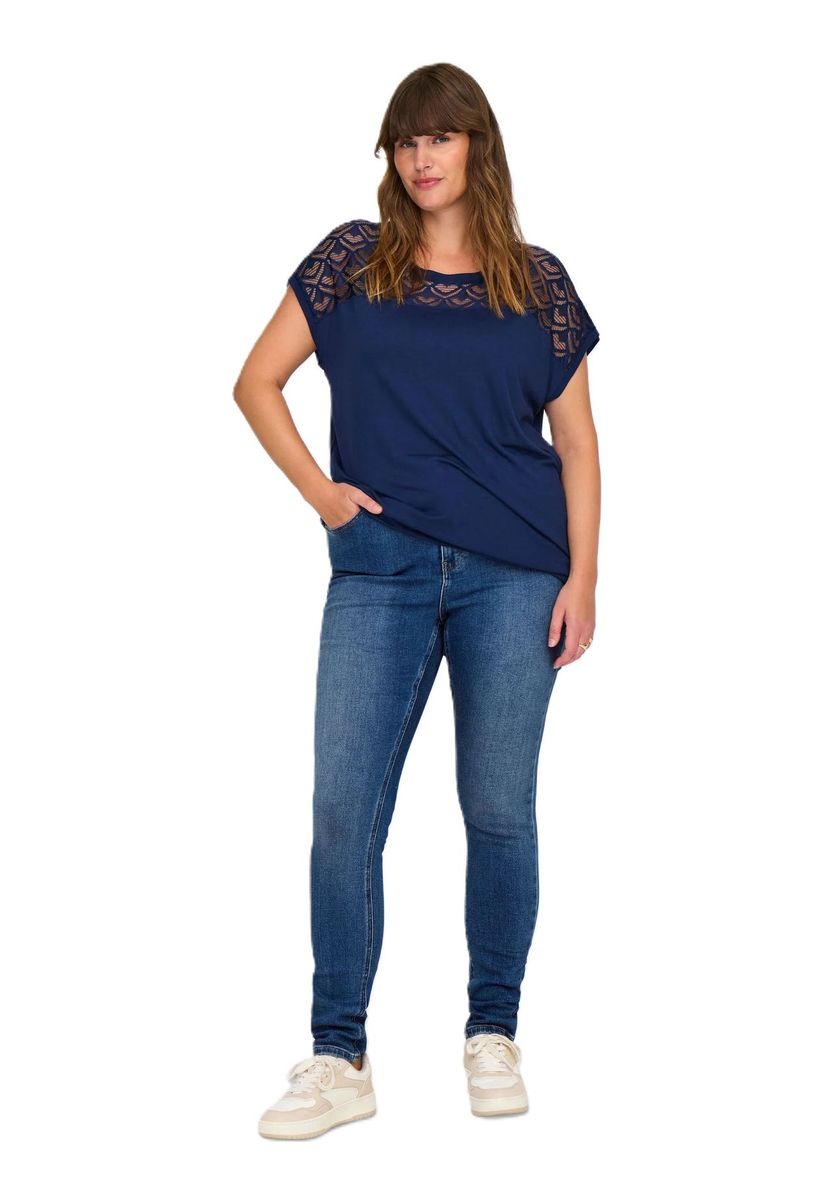 Skinny Jeans in großen Größen mit hoher Taille